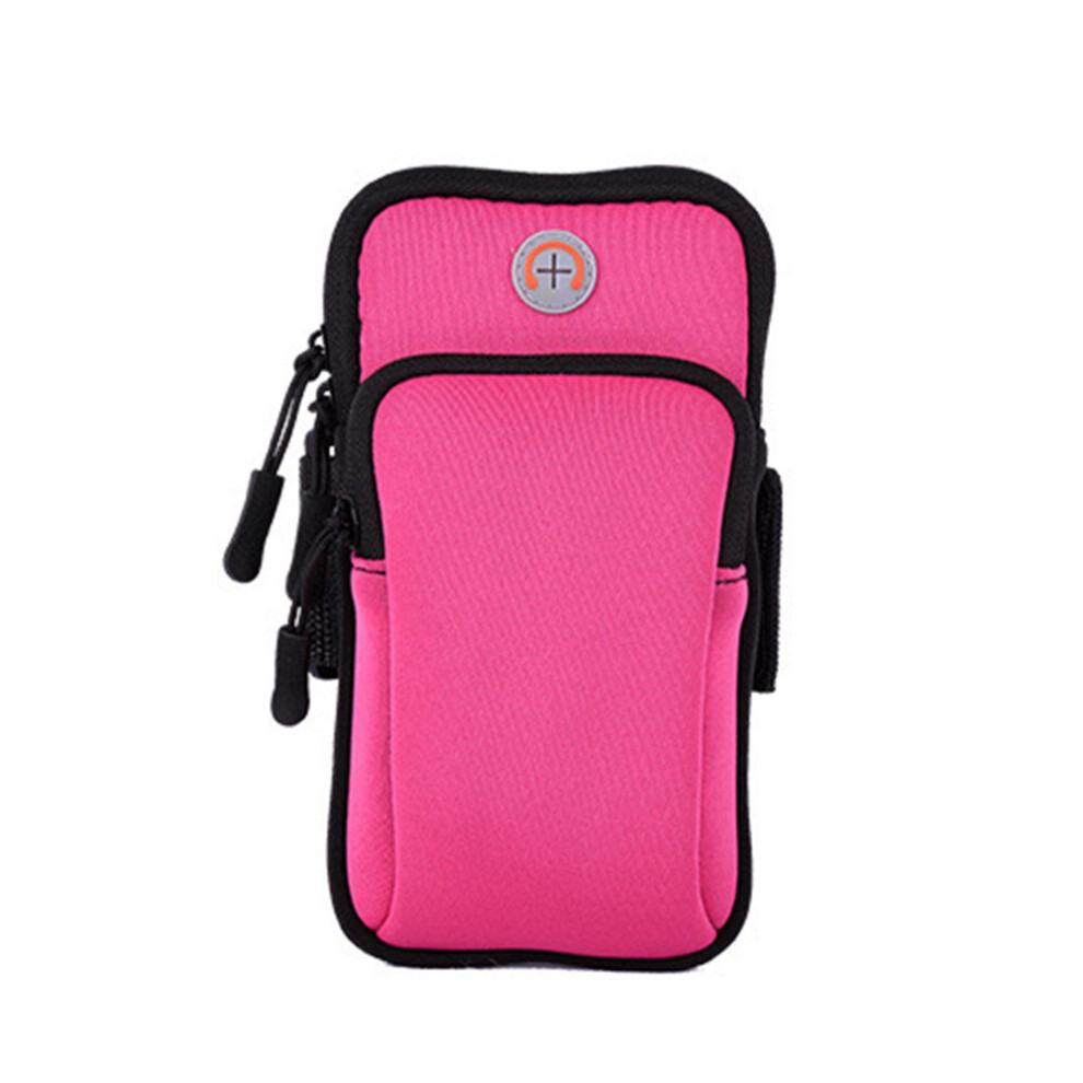 3 Pcs Outdoor Sports Arm Bag Wrist Bag Running Fitness Mobile Phone Bag Red 774048645287