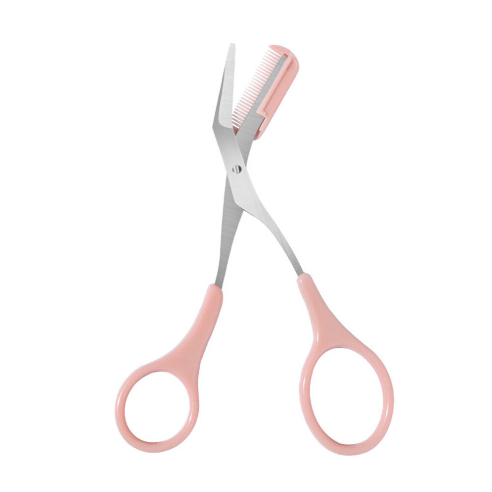 Pink 10Pcs Beauty False Eyelashes Eyebrow Scissors