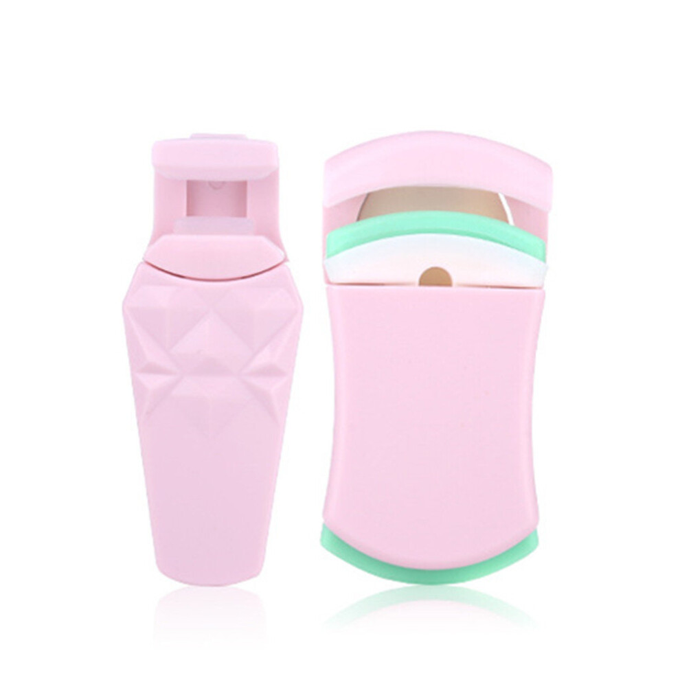 Pink/Green 2Set Overall + Partial Combination Manual Silicone Eyelash Curler