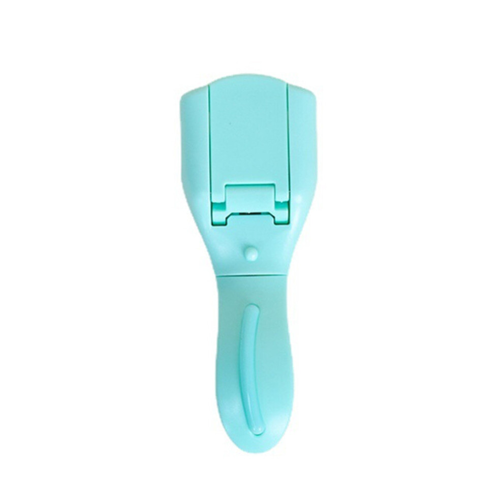 Green 10Pcs Abs Mini Plastic Partial Eyelash Curler Curling Eyelash Curler Portable Long Handle Eyelash Curler Beauty Tool