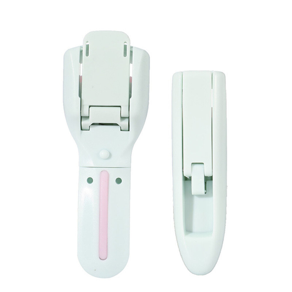 Green 2Set Eyelash Curler Combination Set Wide Angle + Partially Segmented Curling Long Lasting Mini Portable Eyelash Shaping Curler
