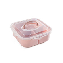 Kitchen Plates Simple Sealed Separating Capped Dried Fruit Box For Multi-Functional Plastic Fruit Disk At Home