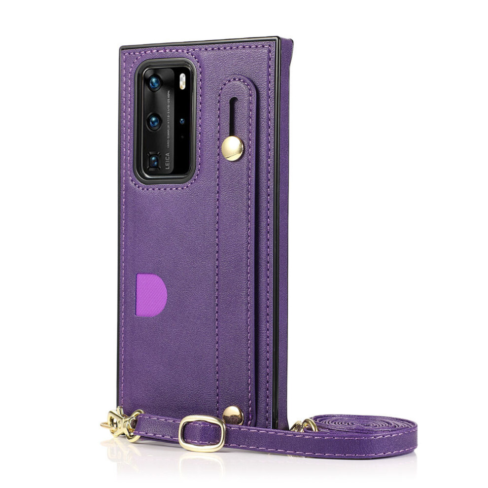 Pu Leather Crossbody Strap Phone Case For Huawei Mate 20 Cord Chain Lanyard Cover Capa With Card Bag 774048657693