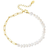 Baroque Natural Freshwater Pearl Bracelet with Adjustable Bracelet