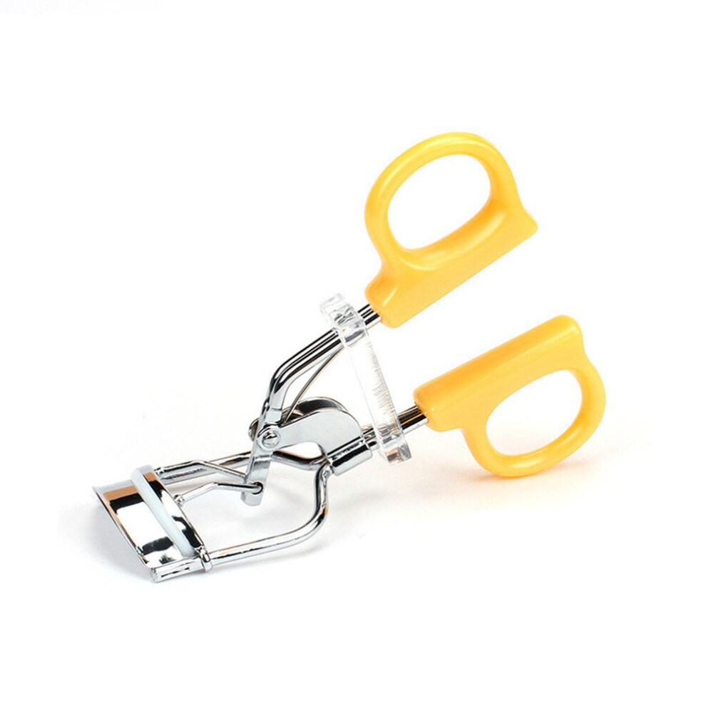 Yellow 4Pcs Makeup Tools Eyelash Curler Curling Beauty Tools