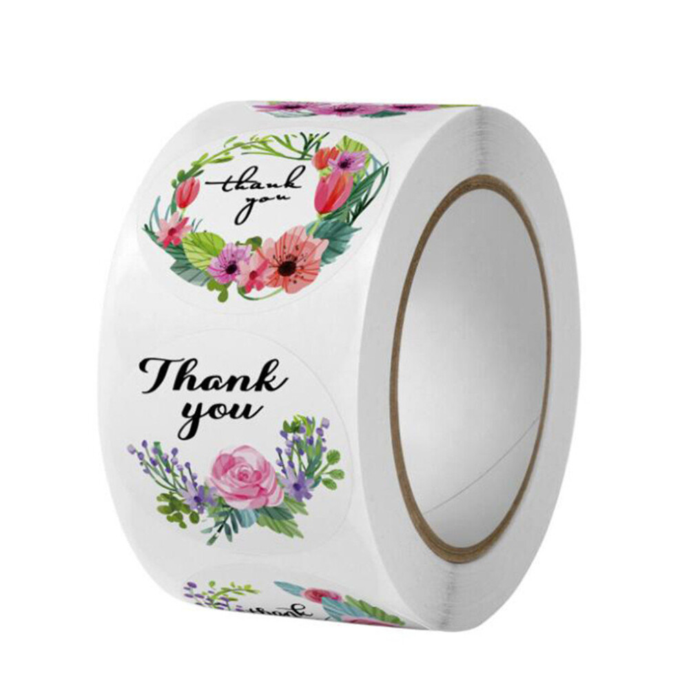 Thank You Stickers for Business Wedding Party Flowers Design Plant Gifts Sealing Decoration Labels Envelope Stationery