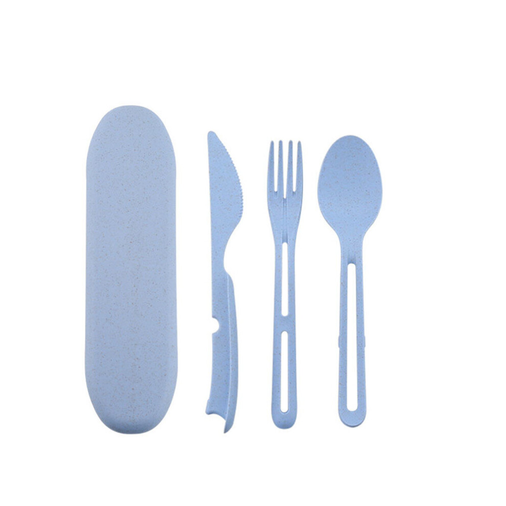 3Pcs/Set Kids Dinnerware Sets Chopsticks Fork Spoon Set Utensil Set Travel Cutlery Camping Tableware Portable Set 3 In 1 Combination