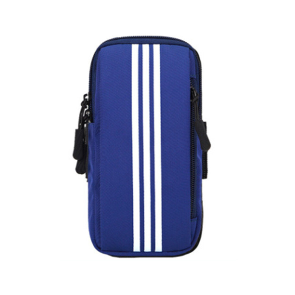 Running Mobile Phone Arm Bag Mobile Phone Bag Wrist Bag Fitness Outdoor Sports Mobile Phone Arm Sleeve Blue 774048645652