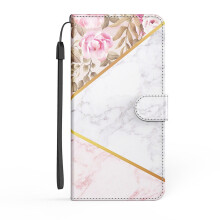 Flip PU Leather Wallet Case For Samsung Galaxy A20E Marble Case