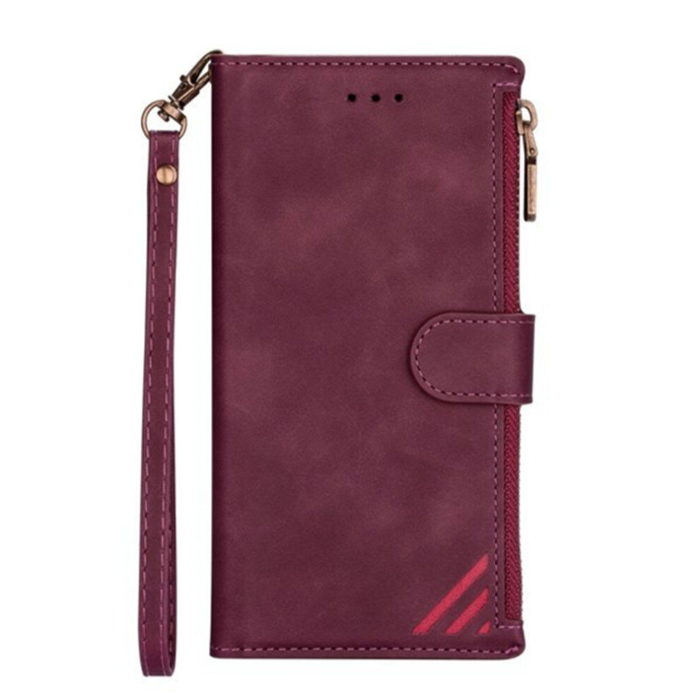 Flip Wallet Case For Iphone Xs Luxury Pu Leather Zipper Card Stand Phone Bag Cover Capa 774048653220