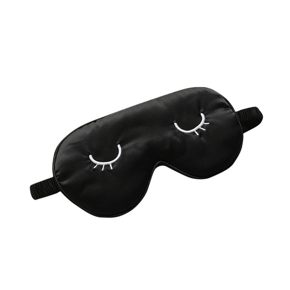 Double-sided artificial silk eye mask to relieve eye fatigue Eyelash sleep eye mask Lunch break travel blackout eye mask