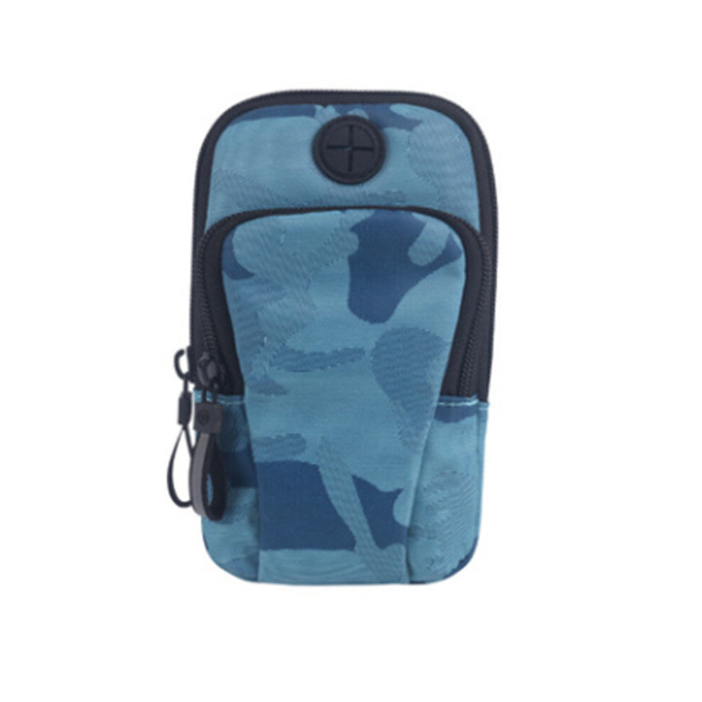 Outdoor Sports Equipment Waterproof Mobile Phone Arm Bag Fitness Running Sports Arm Bag Armband Blue 774048645720