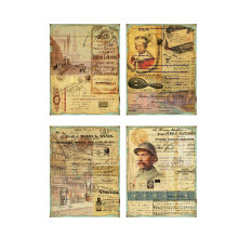 Vintage Background Paper Large Size Collage Scrapbooking Journal Letter Receipt Magazine Newspaper