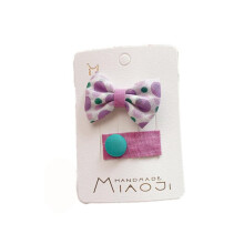 5SET Sweet Little Bow Hair Pin Cute Poldot Candy Color Hair Accessories