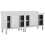 vidaXL 2x Work Tables with Sliding Doors Stainless Steel Kitchen Store Cabinet 4