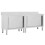 vidaXL 2x Work Tables with Sliding Doors Stainless Steel Kitchen Store Cabinet 2
