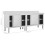 vidaXL 2x Work Tables with Sliding Doors Stainless Steel Kitchen Store Cabinet 8