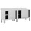 vidaXL 2x Work Tables with Sliding Doors Stainless Steel Kitchen Store Cabinet 3