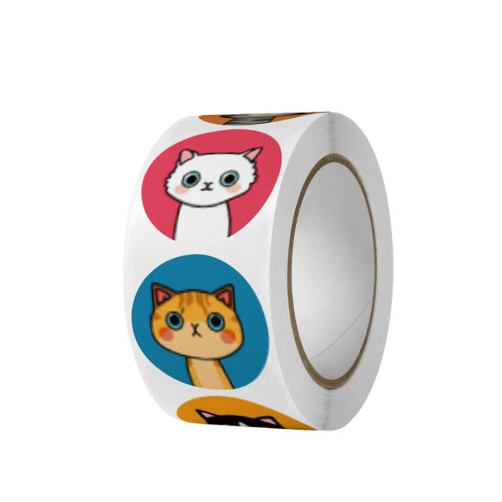 Cartoon Cats Cute Stickers Kids Toys Children Reward Seals Label Encouragement Scrapbooking Decoration Stationery Gifts Decal