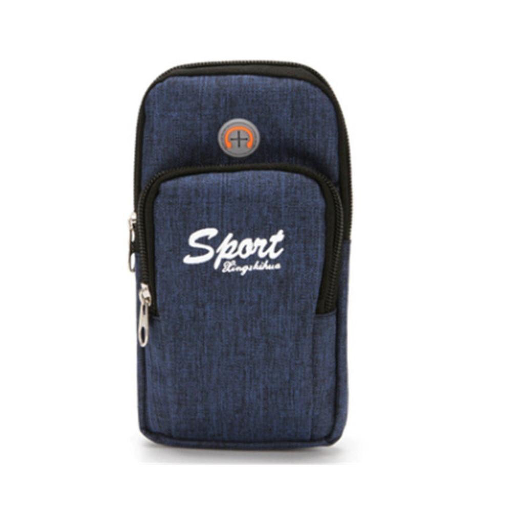 2 Pcs 7 Inch Sports Arm Bag Outdoor Arm Bag Running Wrist Bag Mobile Phone Arm Bag Blue 774048645539