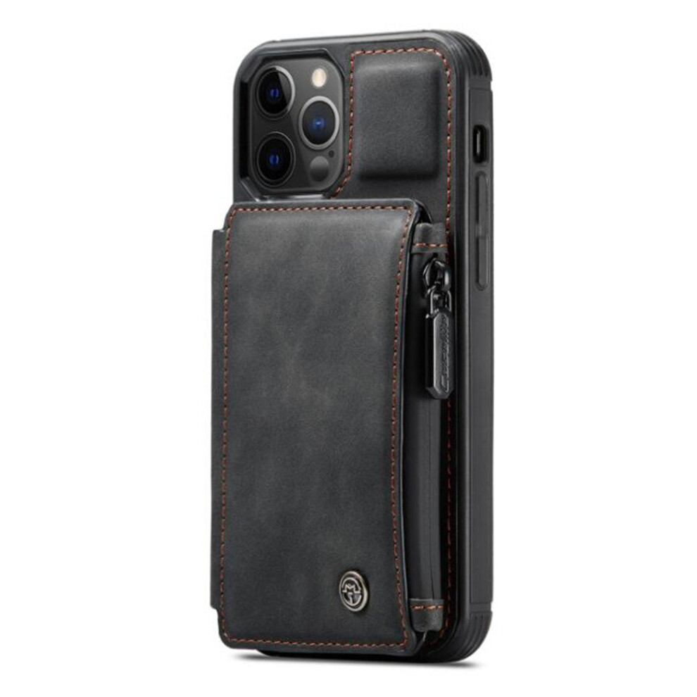 Zipper Purse Cover For Iphone 12 Pro Max Pu Leather Wallet Case 774048653152