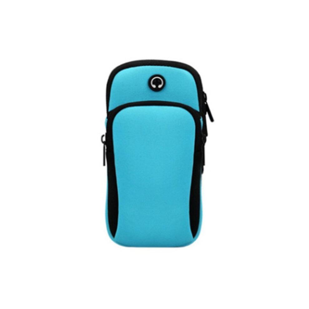 2 Pcs Sports Outdoor Arm Bag Mobile Phone Arm Belt Arm Bag Sports Running Gym Bag Mobile Phone Bag Blue 774048645607