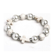 3Pcs Fashion Bracelet Pearl Diamond Cross Original Style Hand String