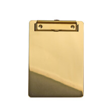 Nordic gold stainless steel folder writing board clip plate restaurant ordering plywood file splint
