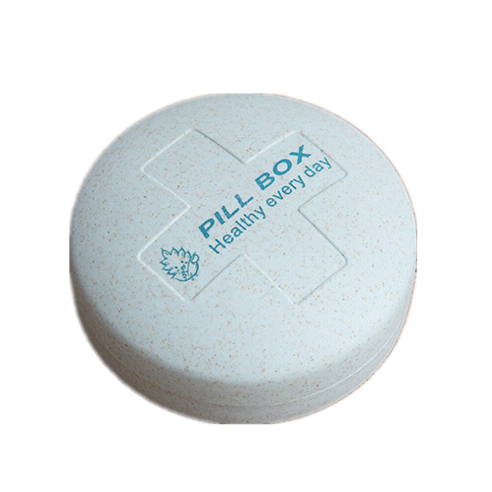2Pcs Wheat Pill Box Portable Pill Box Medicine Storage Travel Pill Box Sealed Mini Medicine Household Supplies