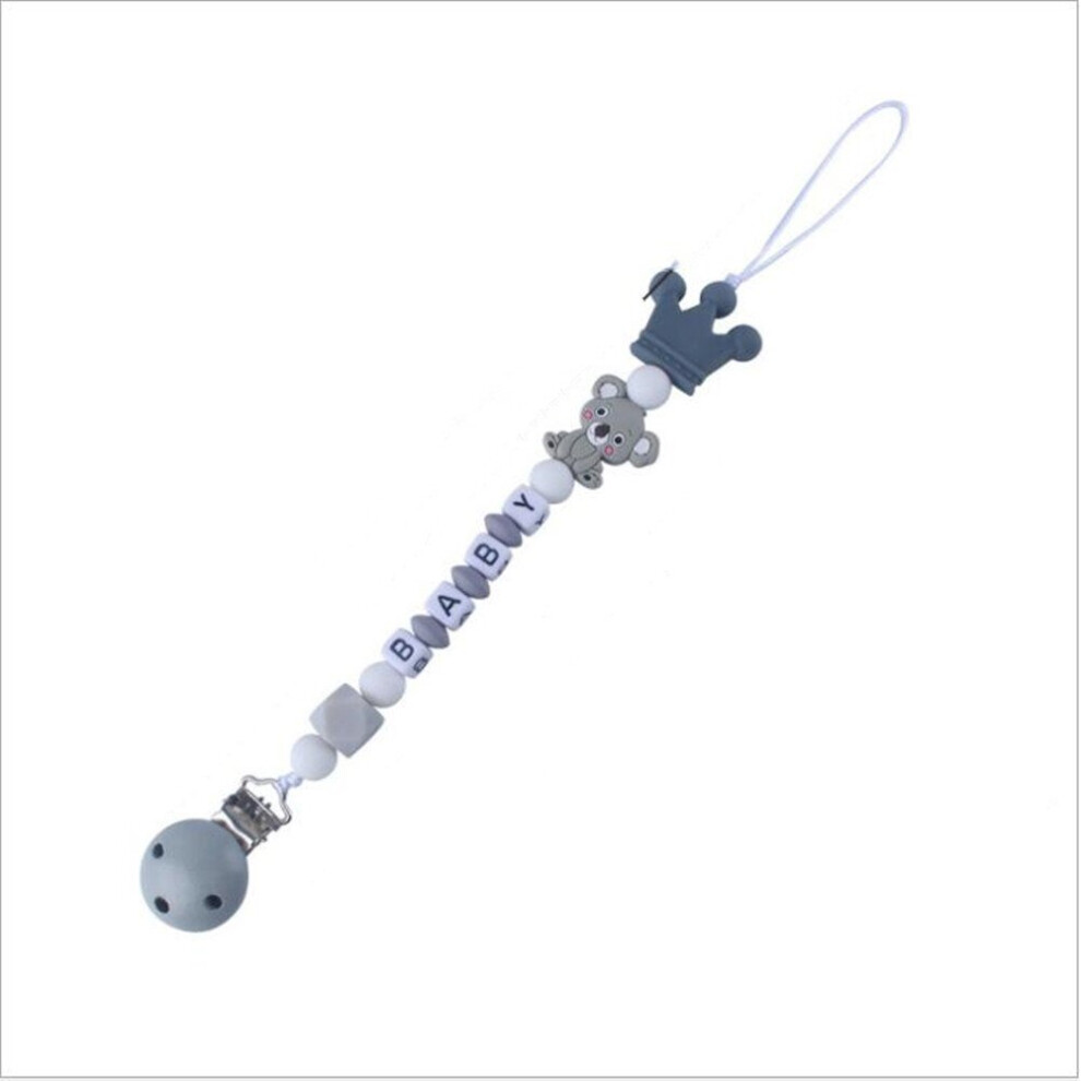 Baby cartoon pattern silicone pacifier chain Baby teething chain