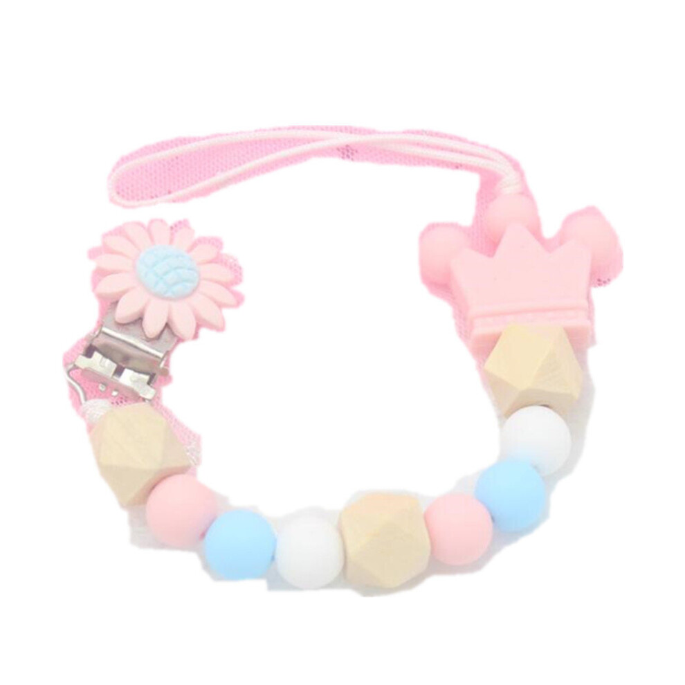 Baby products soothing silicone nipple clip, baby anti-dropping chain, silicone bead nipple chain