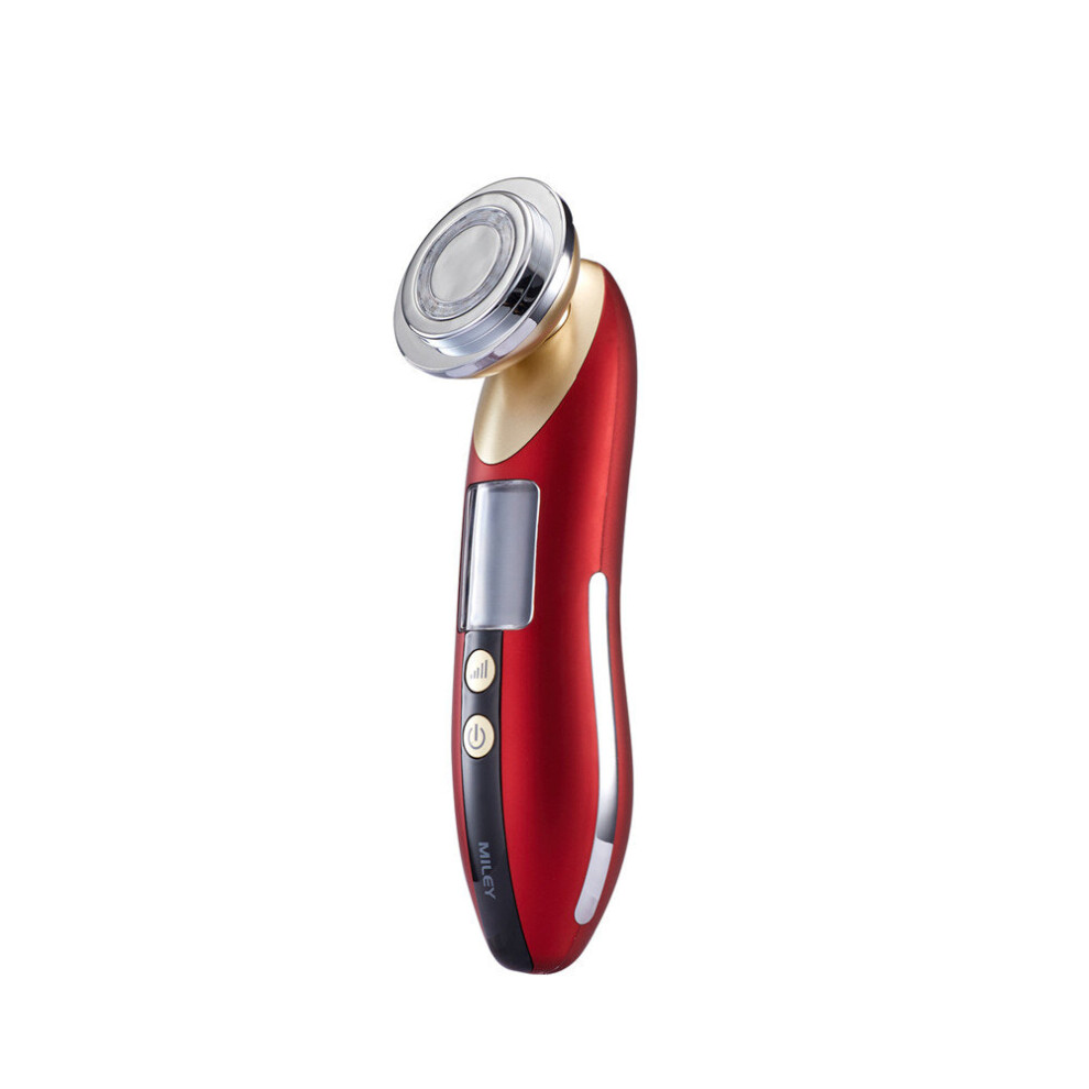 Red New Face Photon Massage Lifting And Rejuvenating Cleansing Instrument