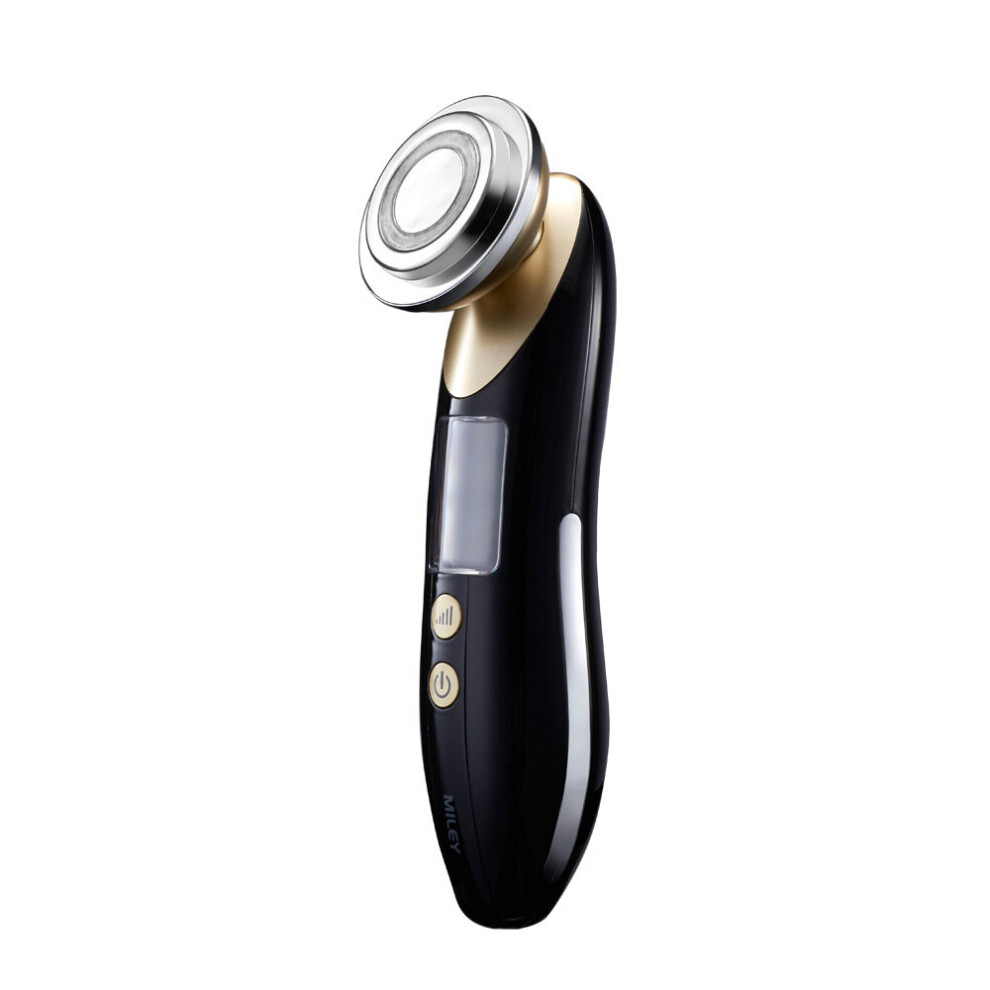 Black New Face Photon Massage Lifting And Rejuvenating Cleansing Instrument