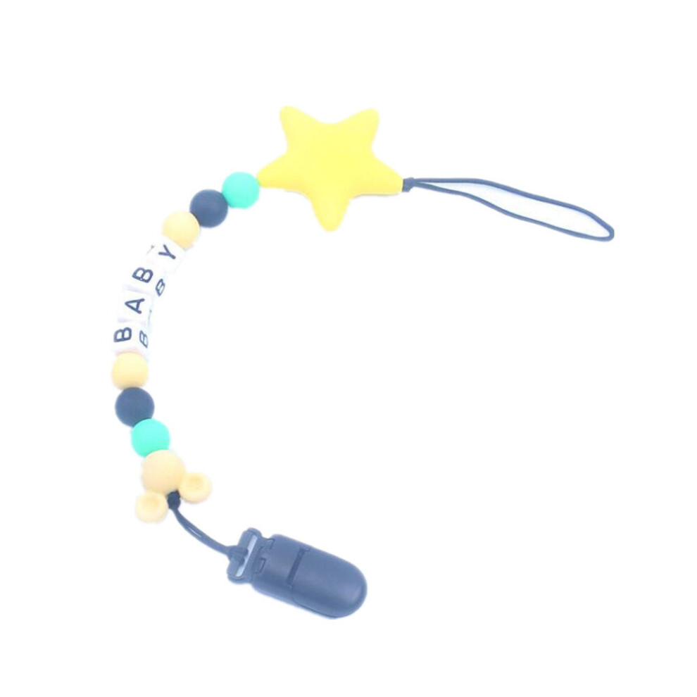 Baby Products Silicone Pacifier Chain Baby Big Star Silicone Toy Teeth Teeth Glue