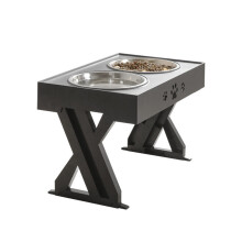 Pet Table Lift Stainless Steel Dog Bowl Adjustable Feeding Bowl