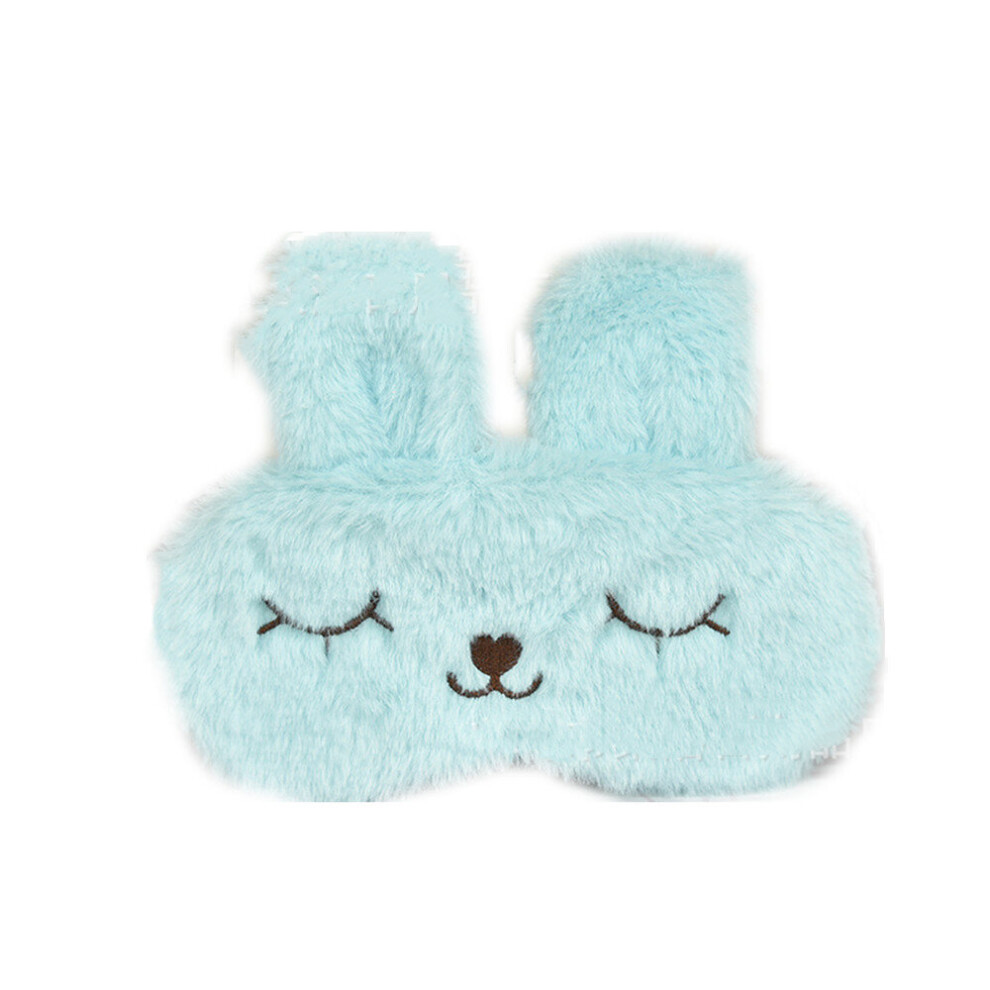 Cute cartoon plush rabbit sleeping eye mask, rest shading eye protection ice pad eye mask