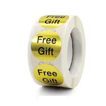 500pcs/roll Gold Free Gift Stickers,Round Thank You For your purchase Sticker Labels for Small Business ,Mailing Envelopes,Packaging