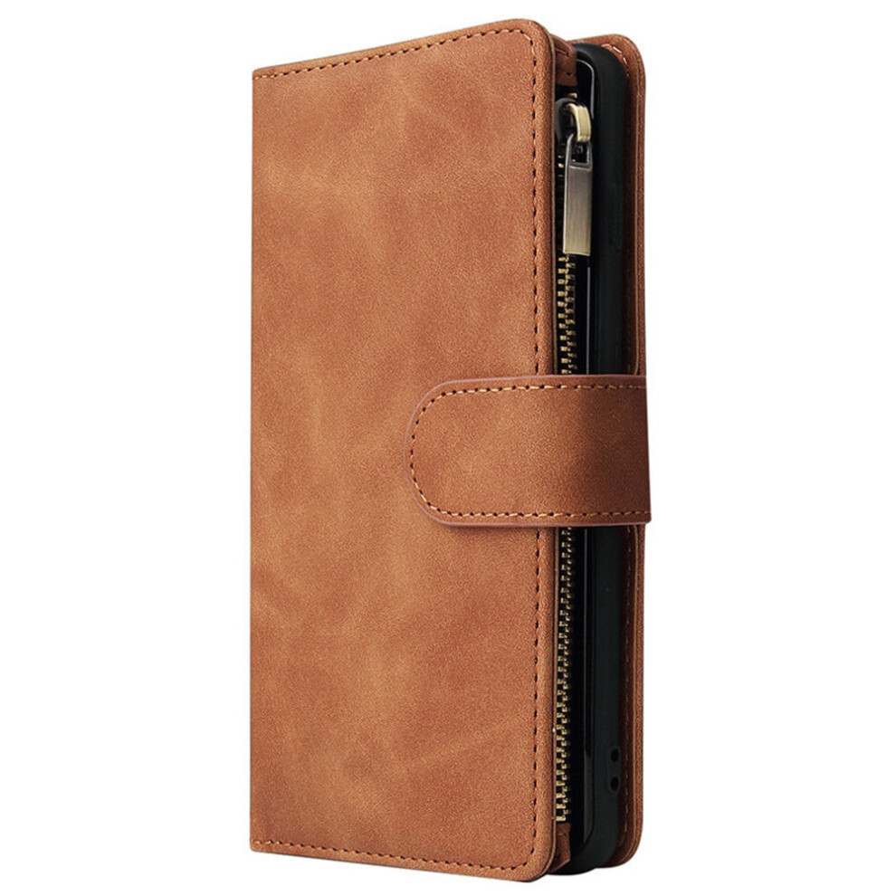 Retro Flip Pu Leather Case For Samsung Galaxy S10e Zipper Wallet Cover With Card Slot 774048653367