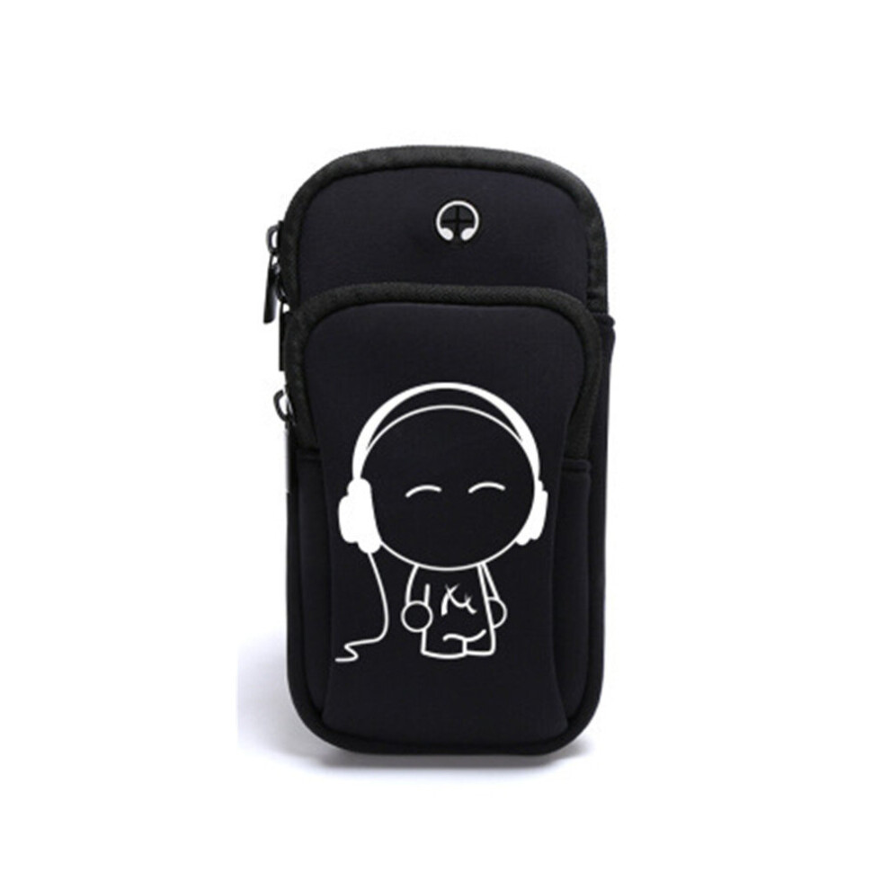3 Pcs Outdoor Supplies Arm Bag Wrist Bag Neoprene Arm Bag Sports Running Fitness Mobile Phone Arm Bag Black 774048645867