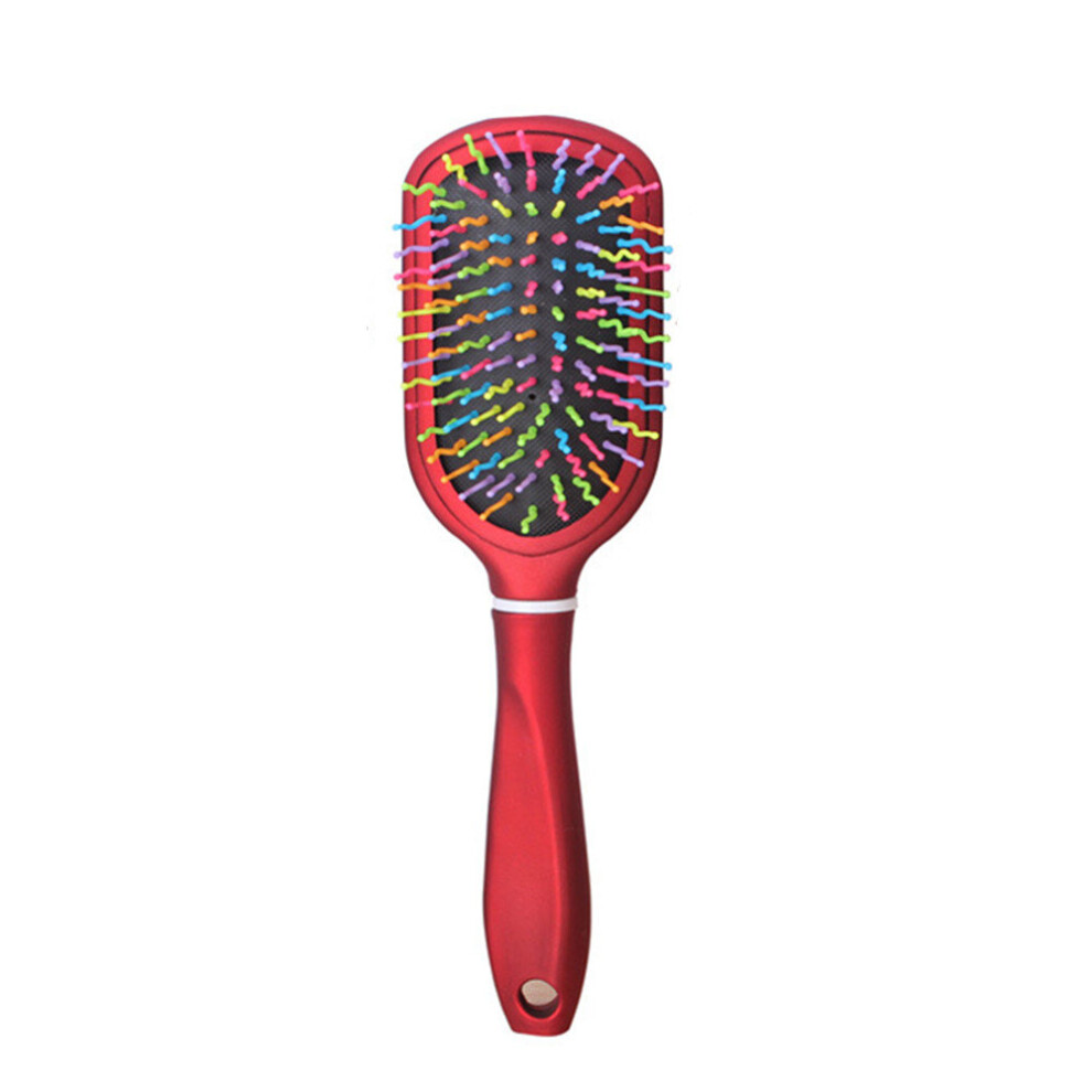 Unisex Red 3Pcs Hairdressing Supplies, Massage Airbag Comb, Wine Hairdressing Comb