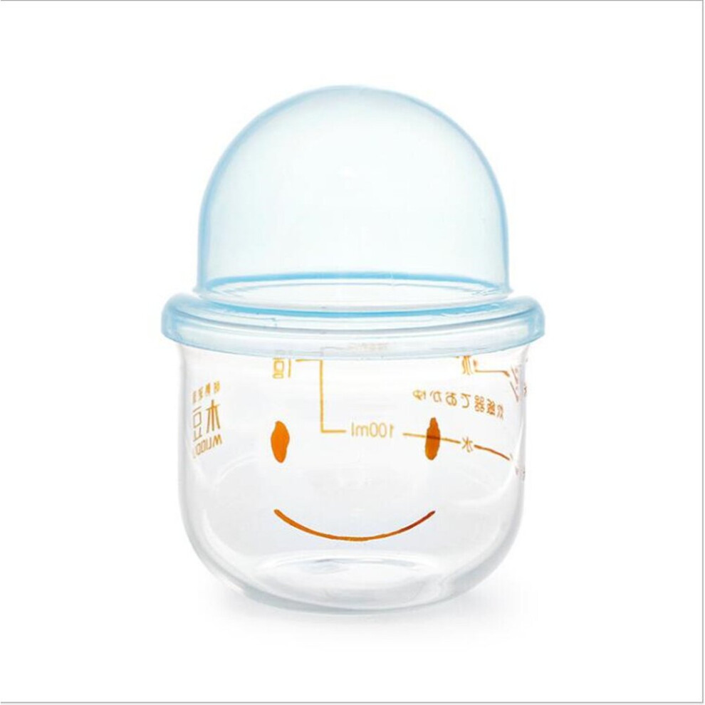 Baby Steamed Rice Glass Bowl, Multifunctional Complementary Food Tableware, Microwave Oven, Baby Steamed Bowl Blue