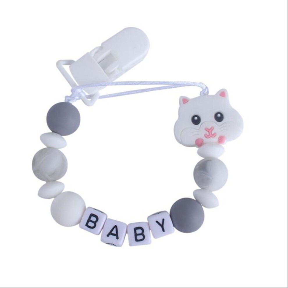 Baby plastic pacifier clip Baby soothing silicone pacifier chain Hamster teether molar rod anti-drop chain
