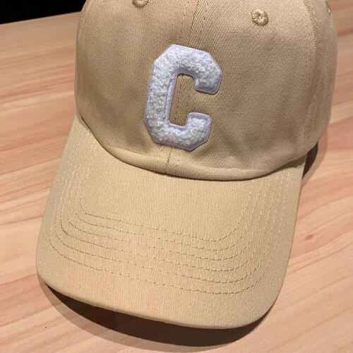 Simple Plain Color Embroidered Baseball Cap with Letter C 2