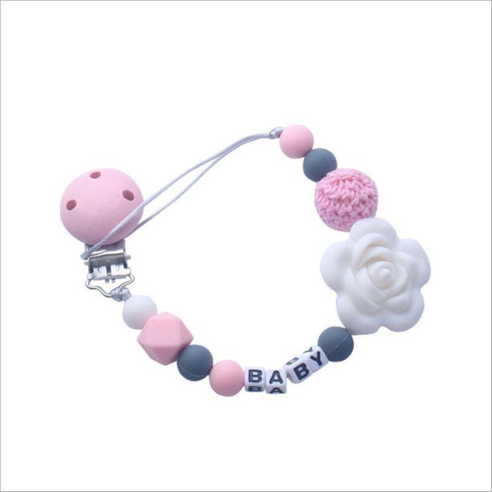 Anti-drop chain for baby pacifiers Anti-drop strap for baby toy silicone pacifier clip Anti-drop chain for chewing music