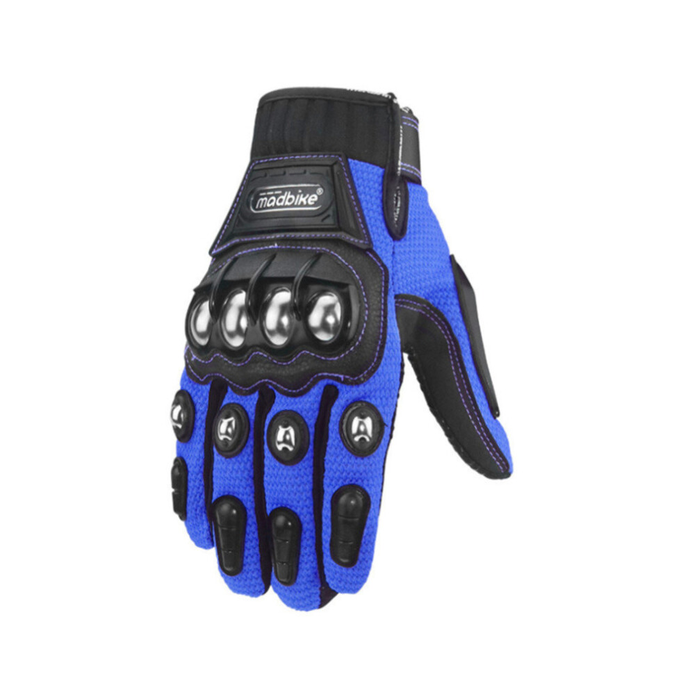 Motorcycle Riding Gloves Shock Absorption Non-Slip Touch Screen Motorcycle Riding Gloves Sports Equipment Sun Protection Leisure Gloves Blue 774048646437