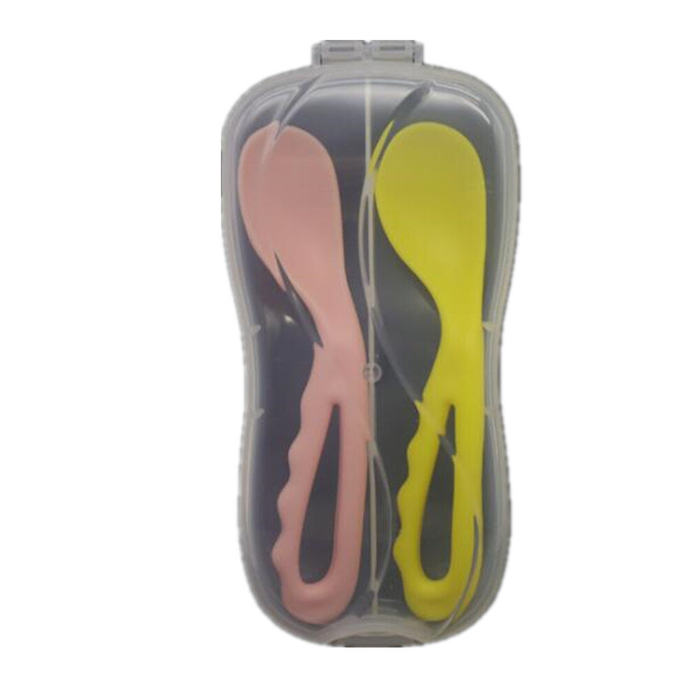 Children eating PP fork spoon baby bending and twisting spoon fork baby food supplement tableware training
