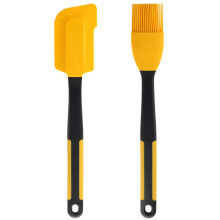 2PCS/SET Silicone Spatula Oil Brush Set Baking Tools High Temperature Resistant Barbecue Oil Brush Cake Cream Spatula