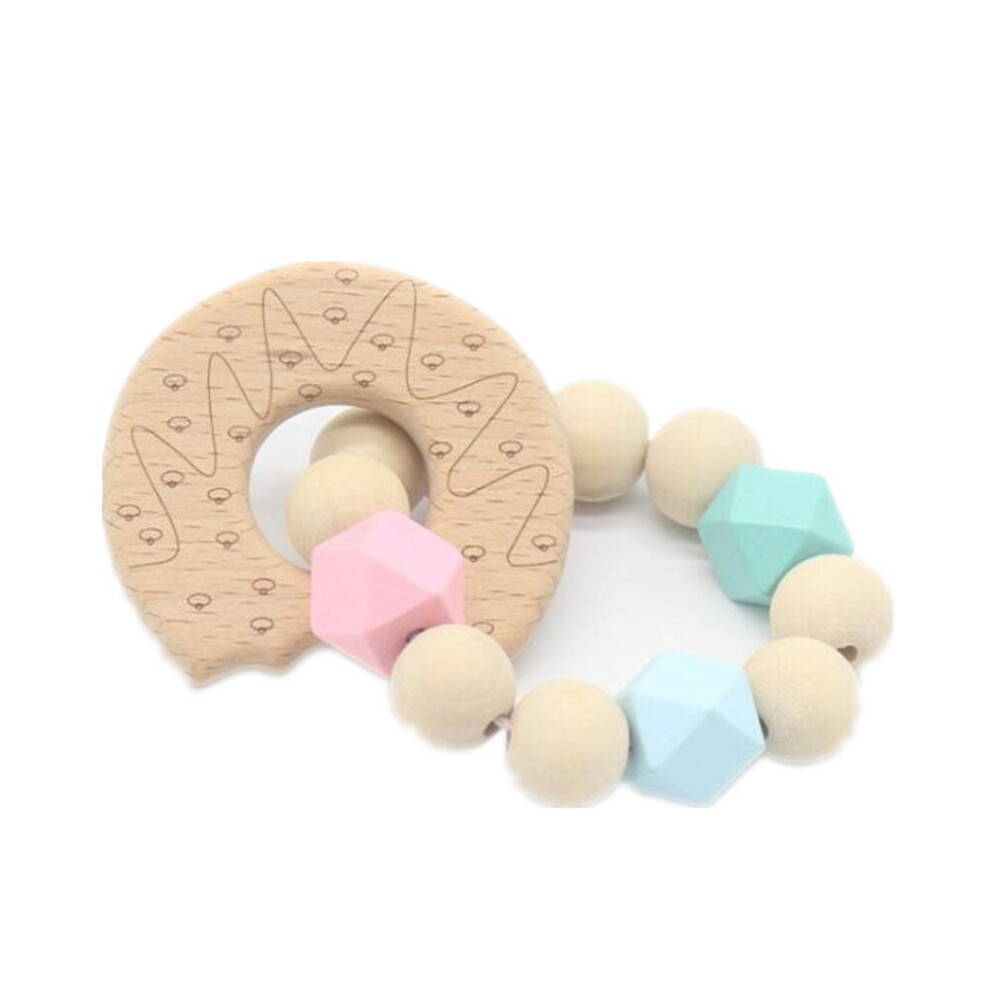 Teether teething rings bracelet baby products toy beech