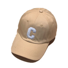 Simple Plain Color Embroidered Baseball Cap with Letter C