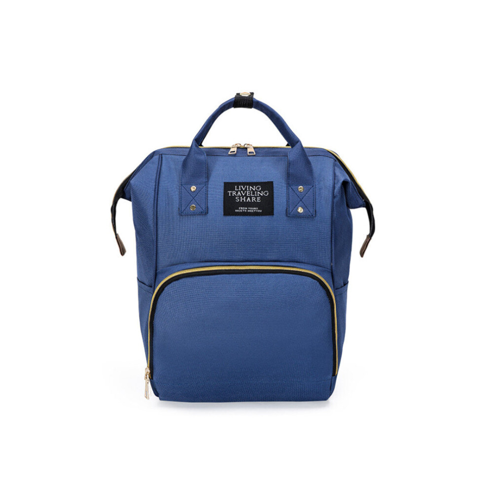 Ladies Fashion Backpack, Portable Mother And Baby Bag, Nylon Backpack, Multifunctional Diaper Bag Blue